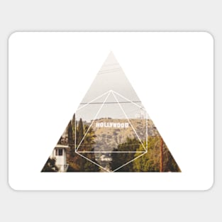 Hollywood Sign Geometric Photography Sticker